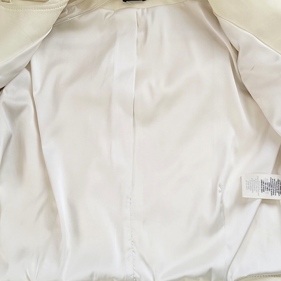 Alice + Olivia Womens Butter Yellow Cream Cam Lamb Leather Biker Jacket - Picture 11 of 16